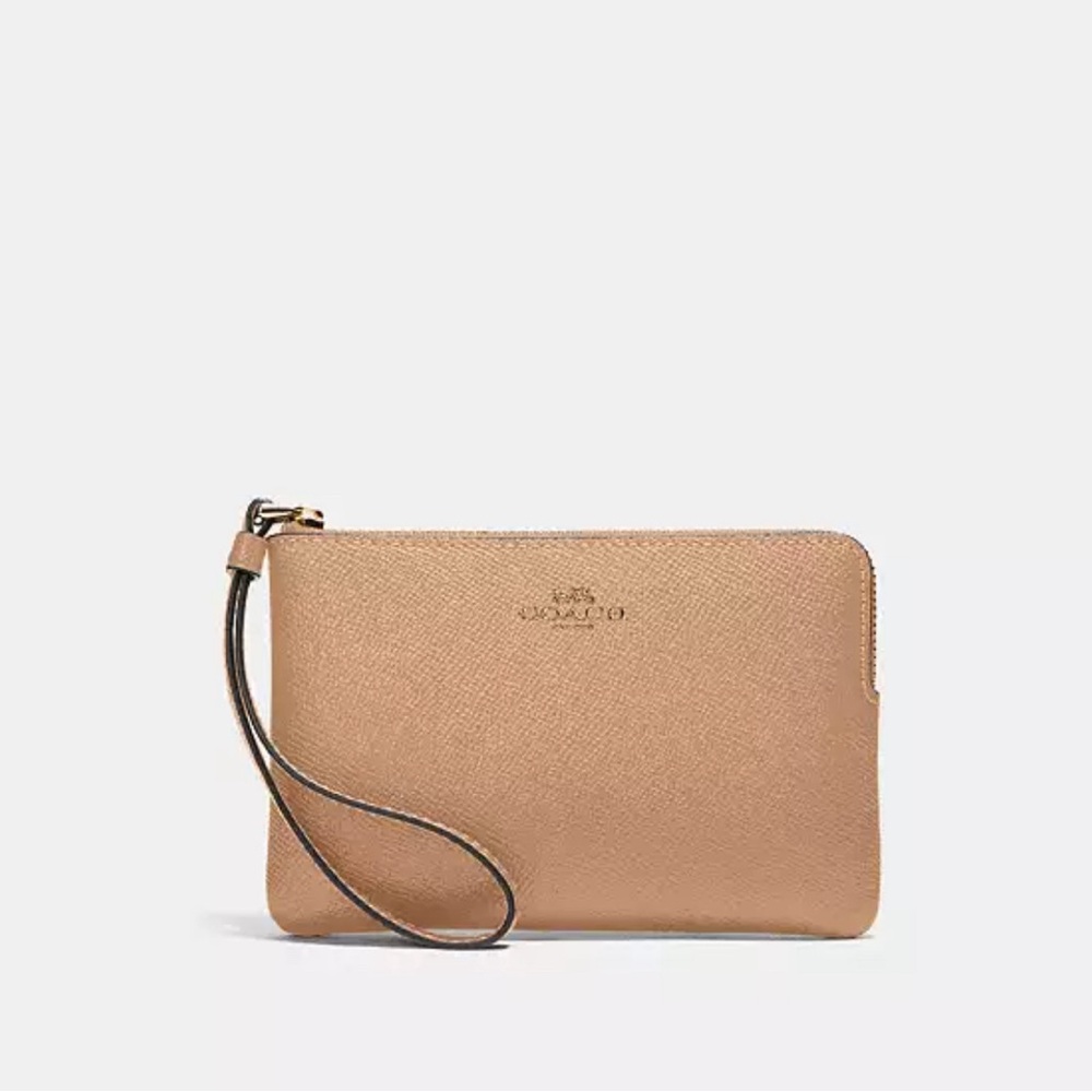 AUTHENTIC Coach Wallet Wristlet Taupe Beige